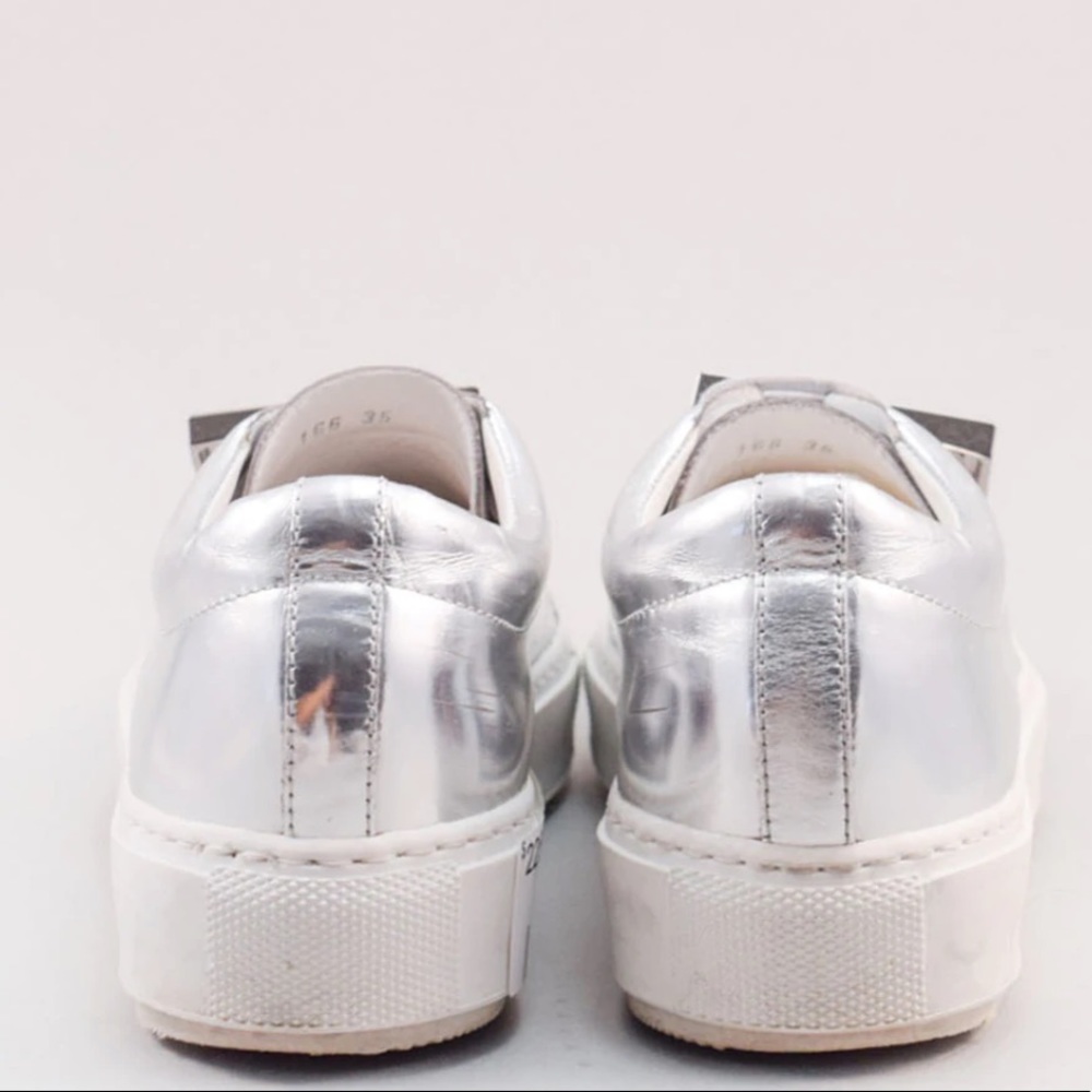 Acne Studios Silver Metallic "Adriana" Face Sneakers - Picture 4 of 15